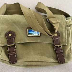 Khaki Canvas Yellowstone Messenger Bag